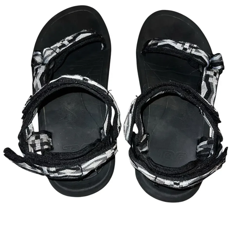 Men’s Teva Hurricane XLT 2 Black White Gray Sports Sandal SZ 6